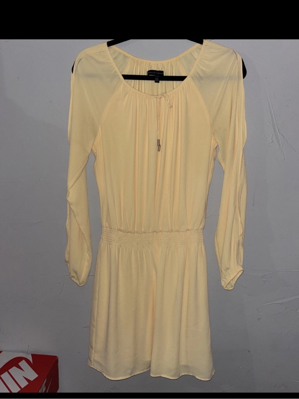 White House Black Market Yellow BOHO dress